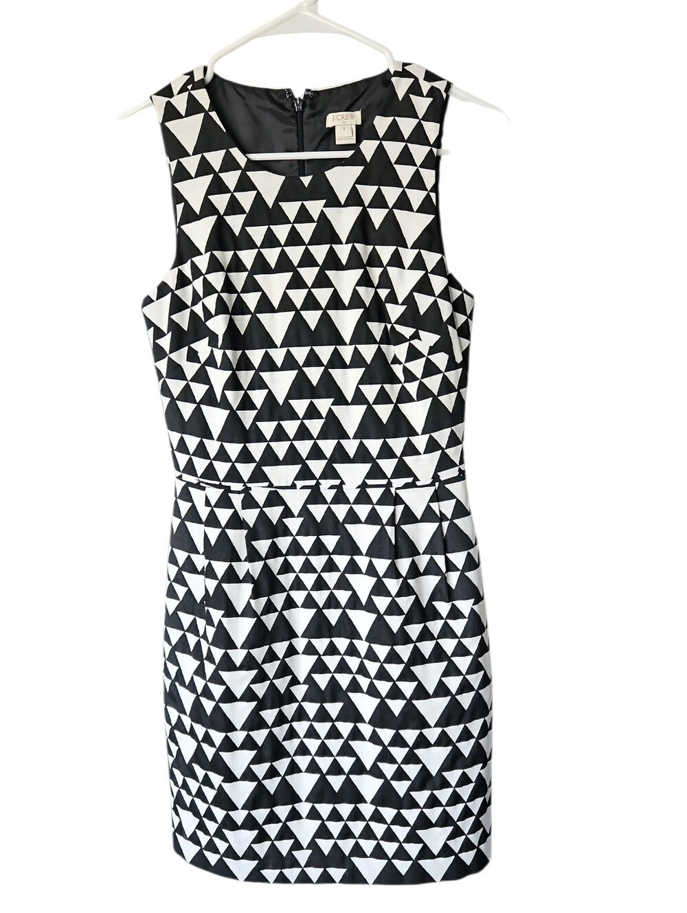 J. Crew Black And White Geometric Design Dress Size 0